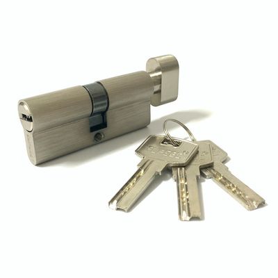 qualidade  Single Open Brass Cylinder Lock Custom Size One Side Key Cylinder Silver fábrica
