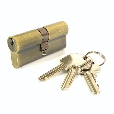 qualidade  Brass Euro Cylinder Lock 70mm Double Sided Cylinder Lock Customized fábrica