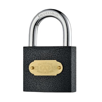 qualidade  20mm Black Color Thick Iron Padlock - Heavy Duty Security Padlock for Industrial Use fábrica