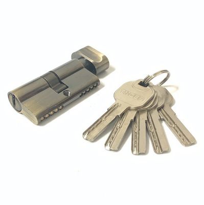 Bloqueio de cilindro de zinco de 60 mm cilindros de perfil euro simples abertos com chave de latão ou ferro