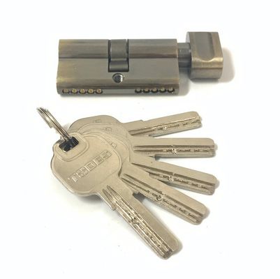 Bloqueio de cilindro de zinco de 60 mm cilindros de perfil euro simples abertos com chave de latão ou ferro