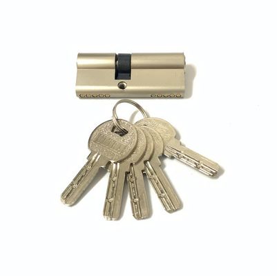 Tamanho personalizado cilindro de bloqueio duplo liga de zinco Euro cilindro 70mm com chave de latão ou ferro