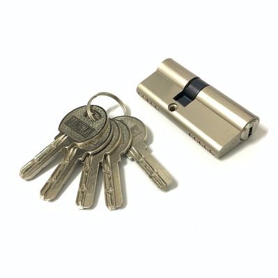 Tamanho personalizado cilindro de bloqueio duplo liga de zinco Euro cilindro 70mm com chave de latão ou ferro