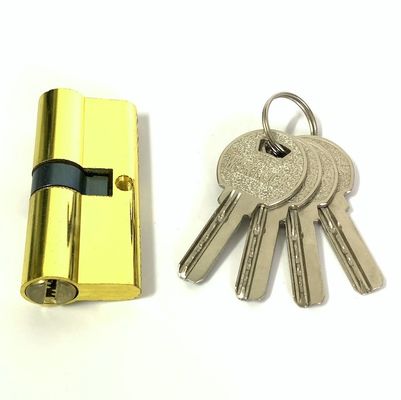 Fechadura de cilindro com chave dourada personalizada de cilindro de 70 mm