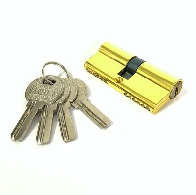 Fechadura de cilindro com chave dourada personalizada de cilindro de 70 mm
