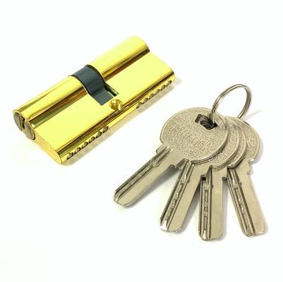 Fechadura de cilindro com chave dourada personalizada de cilindro de 70 mm