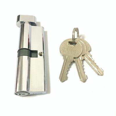 Fechadura de cilindro de prata de lado único de 90 mm Fechadura de cilindro com chaves