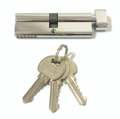 Fechadura de cilindro de prata de lado único de 90 mm Fechadura de cilindro com chaves