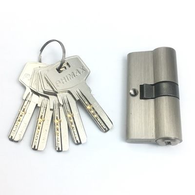 Bloqueio de cilindro de segurança duplo aberto Bloqueio de porta prateada cilindro de 60 mm