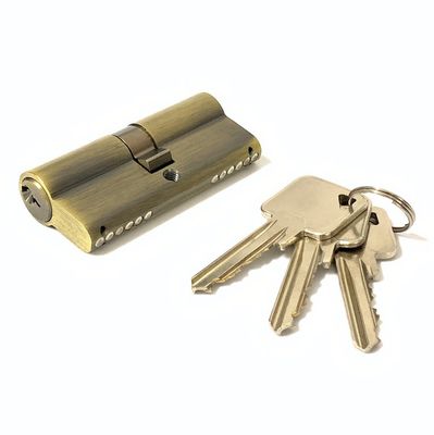 Fechadura de cilindro Euro de latão 70 mm Fechadura de cilindro de lado duplo personalizada