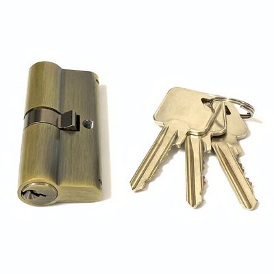 Fechadura de cilindro Euro de latão 70 mm Fechadura de cilindro de lado duplo personalizada