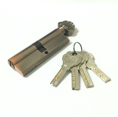 fechamento aberto do perfil do Euro do cilindro de bronze do zinco de 90mm único com chave de bronze ou de Iorn