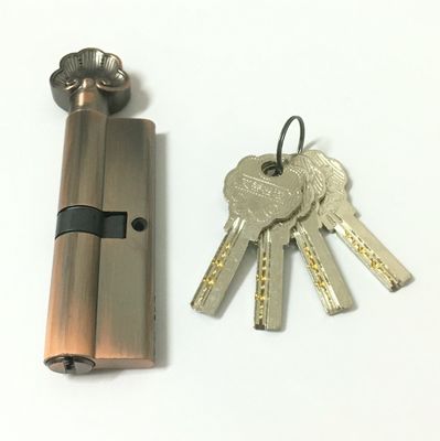 fechamento aberto do perfil do Euro do cilindro de bronze do zinco de 90mm único com chave de bronze ou de Iorn