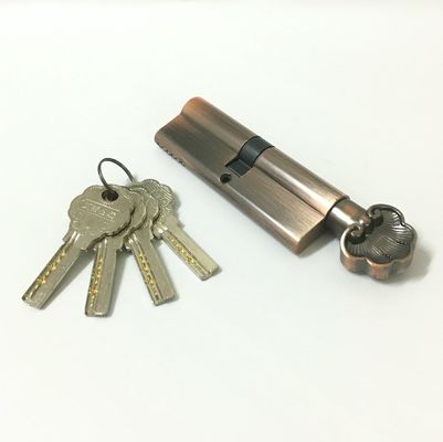 fechamento aberto do perfil do Euro do cilindro de bronze do zinco de 90mm único com chave de bronze ou de Iorn