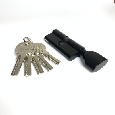 preto aberto da fechadura da porta do cilindro do cilindro de bronze do zinco de 70mm único com núcleo contínuo do zinco