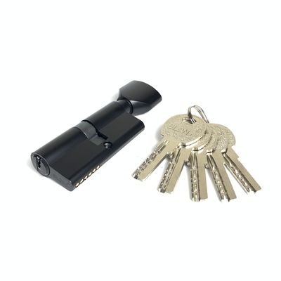 preto aberto da fechadura da porta do cilindro do cilindro de bronze do zinco de 70mm único com núcleo contínuo do zinco