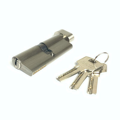 Bloqueio de cilindro com botão de 80 mm Dimensão personalizada cilindro de rodapé único Prata