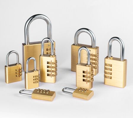 Cadeado de combinação de bronze personalizado com senha de 3 dígitos e 4 dígitos